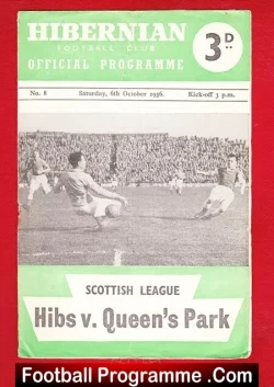 Hibernian Hibs v Queens Park 1956 – 1950s – to clear
