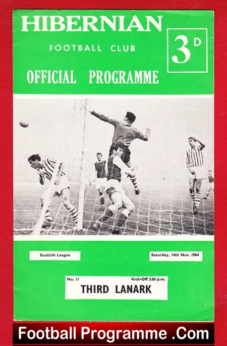 Hibernian Hibs v Third Lanark 1964 – Scotland