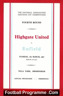 Highgate United v Enfield 1967 – Amateur Cup 4th Round