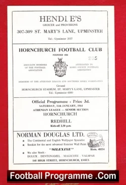 Hornchurch v Redhill 1964 – Athenian League
