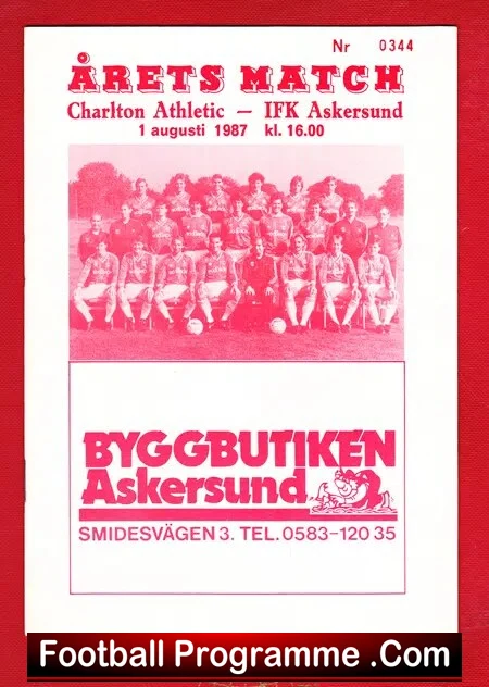 IFK Askersund v Charlton Athletic 1987 – Sweden