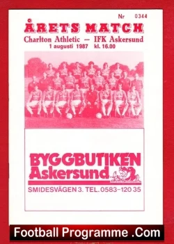 IFK Askersund v Charlton Athletic 1987 – Sweden