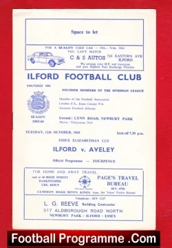 Ilford v Aveley 1965 – Essex Elizabethan Cup