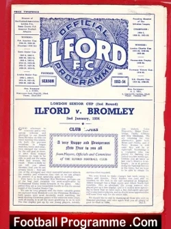 Ilford v Bromley 1954 – London Senior Cup