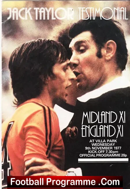 Jack Taylor Testimonial Benefit Match Wolves Midlands 1977