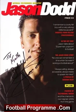 Jason Dodd Testimonial Benefit Match Southampton 2000 - SIGNED - football programme