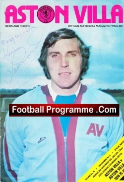 Keith Leonard Testimonial Benefit Match Aston Villa 1978 SIGNED