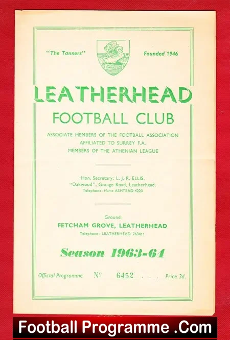Leatherhead v Redhill 1963