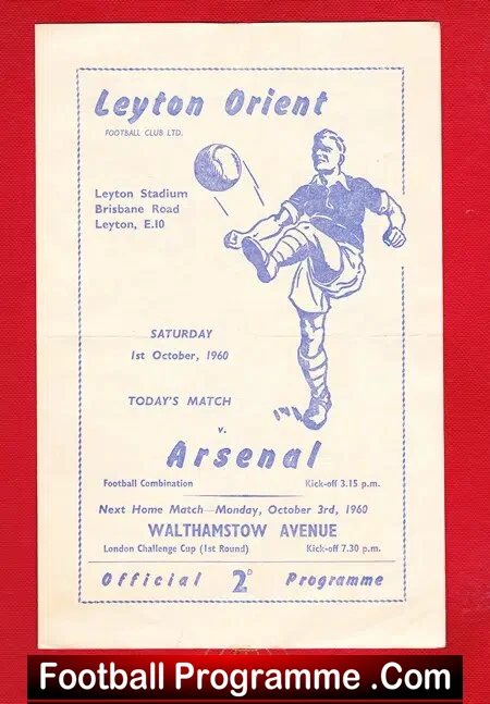 Leyton Orient v Arsenal 1960 - Brisbane Road