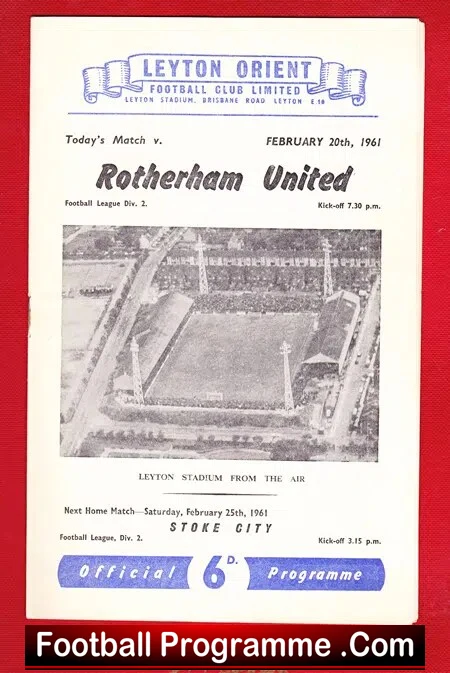 Leyton Orient v Rotherham United 1961