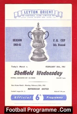 Leyton Orient v Sheffield Wednesday 1961 – 5th round FA Cup
