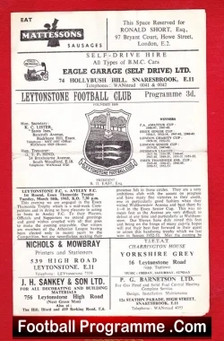 Leytonstone v Aveley 1965 – Essex Thameside Trophy