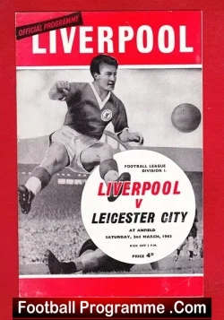 Liverpool v Leicester City 1963 - football programme