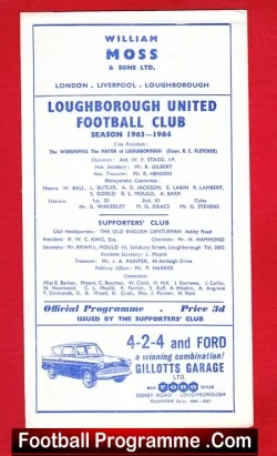 Loughborough United v Spalding United 1963 - football programme