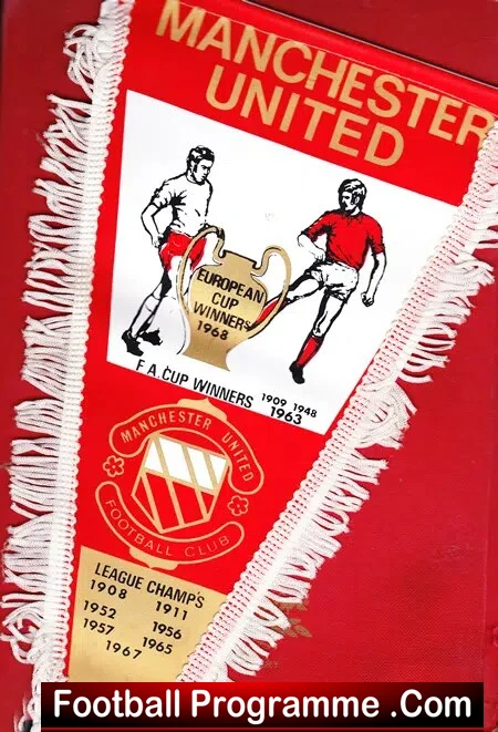 Manchester United Football Pennant 1968 – European Cup Winners