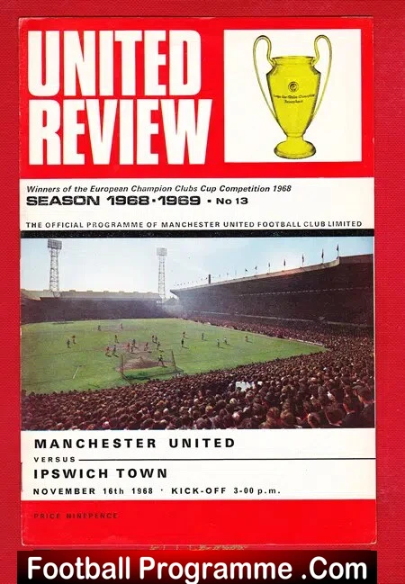 Manchester United v Ipswich Town 1968