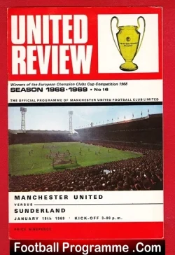 Manchester United v Sunderland 1969
