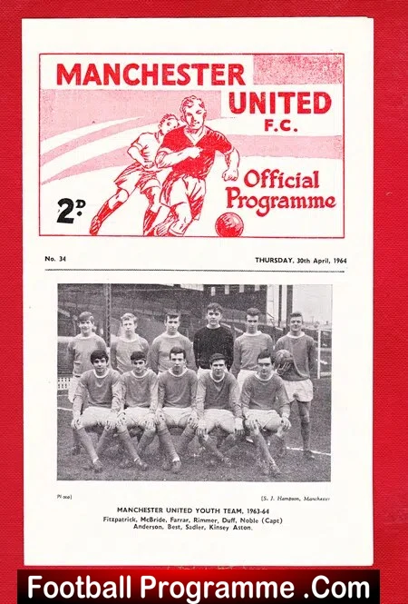 Manchester United v Swindon Town 1964 – Youth Final George Best