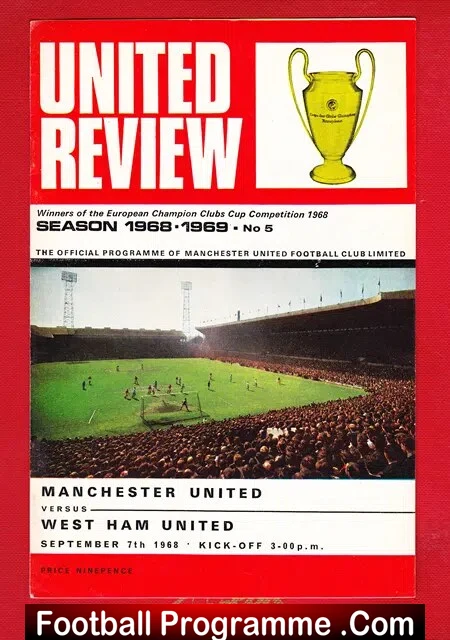 Manchester United v West Ham United 1968