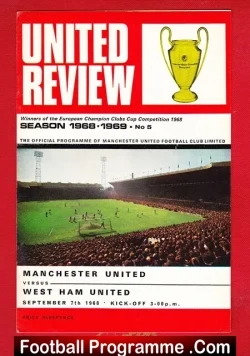 Manchester United v West Ham United 1968