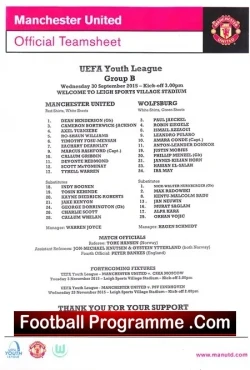 Manchester United v Wolfsburg 2015 – UEFA Youth + Extras