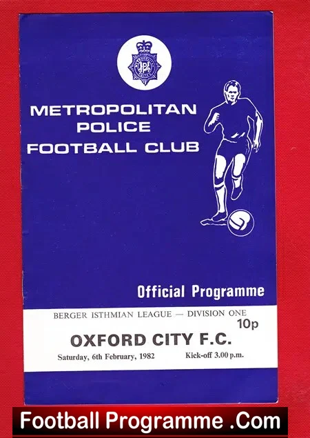 Metropolitan Police v Oxford City 1982 – New Scotland Yard Met