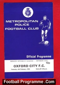 Metropolitan Police v Oxford City 1982 – New Scotland Yard Met