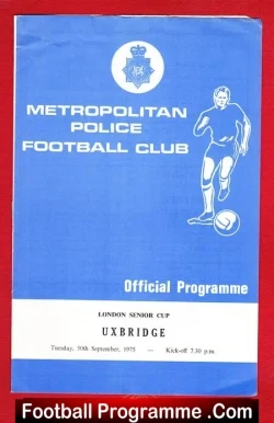 Metropolitan Police v Uxbridge 1975 – London Senior Cup Met