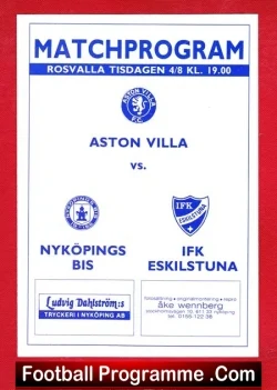 NBIS AFC Eskilstuna v Aston Villa 1986 – Sweden