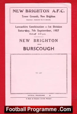 New Brighton v Burscough 1957 – Lancashire Combination