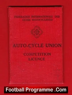 New Cross Speedway Bill Maddern ACU Speedway licence 1938 – 30s