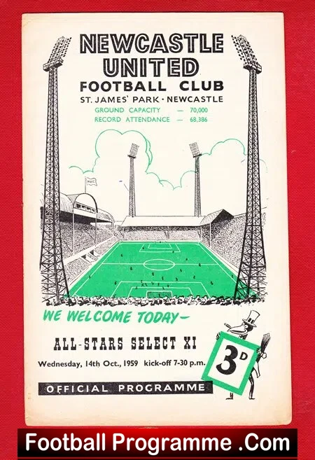 Newcastle United v All Star Select 1959 – Friendly Match