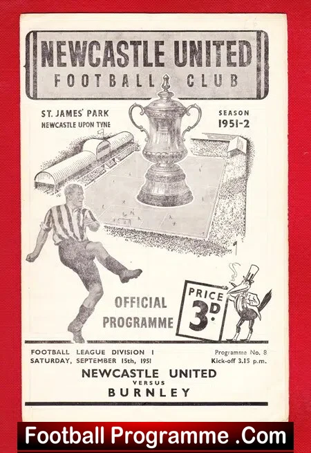 Newcastle United v Burnley 1951