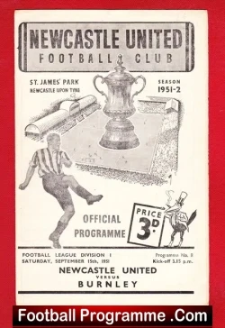 Newcastle United v Burnley 1951