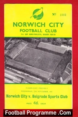 Norwich City v Belgrade Sports Club 1961 – Friendly Match