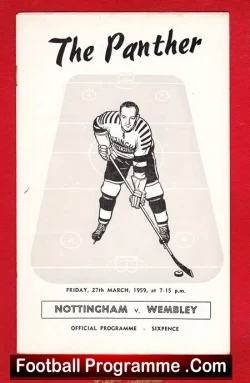 Nottingham Ice Hockey v Wembley 1959