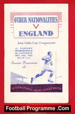 Other Nationalities v England 1952 – Fartown Huddersfield