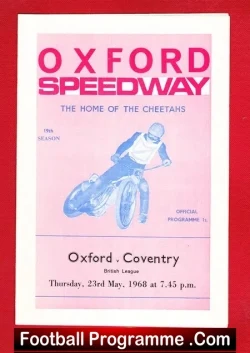 Oxford Speedway v Coventry 1968