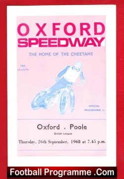 Oxford Speedway v Poole 1968