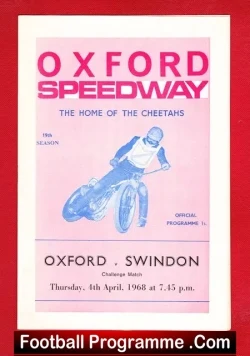 Oxford Speedway v Swindon 1968