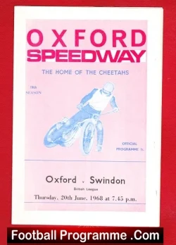Oxford Speedway v Swindon 1968