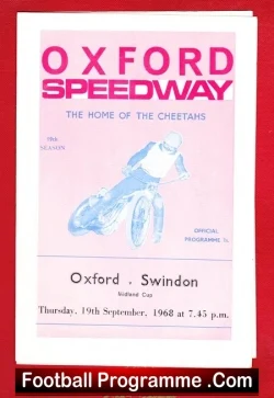 Oxford Speedway v Swindon 1968