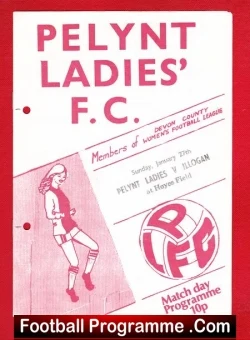 Pelynt Ladies v Illogan 1980 - Devon Womens Football - football programme