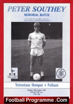Peter Southey Testimonial Benefit Match Memorial Tottenham 1984