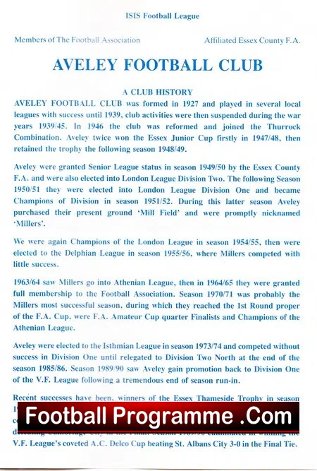 Port Of London v Tillingham Hotspur 1997 – Cup final at Aveley