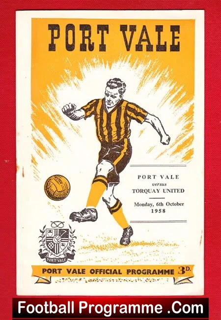 Port Vale v Torquay United 1958