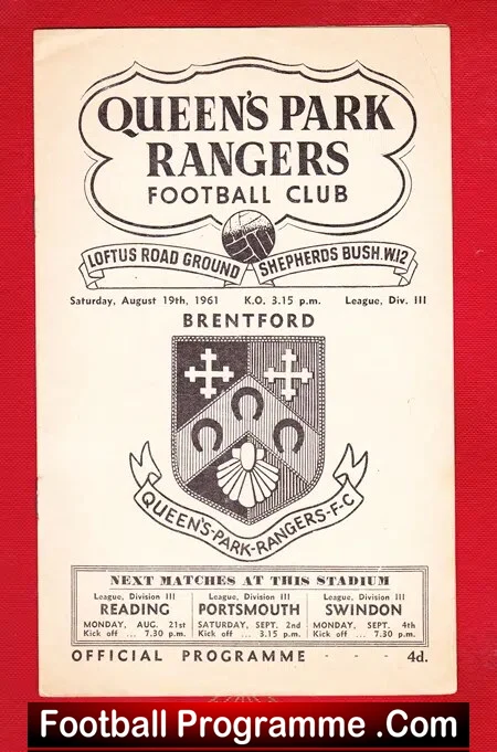Queens Park Rangers v Brentford 1961