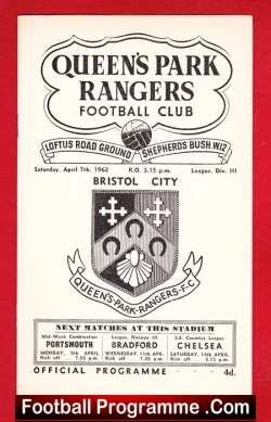 Queens Park Rangers v Bristol City 1962