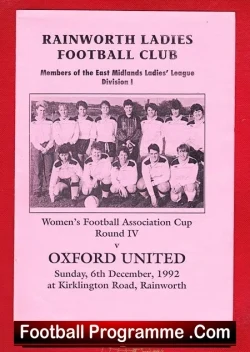 Rainworth Ladies v Oxford United 1992 – Womens Football