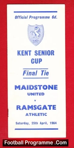 Ramsgate Athletic v Maidstone United 1964 Kent Senior Cup Final